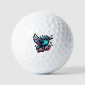 Bleibe Fly Motivierend Hummingbird Golf Balls Golfball (Vorderseite)