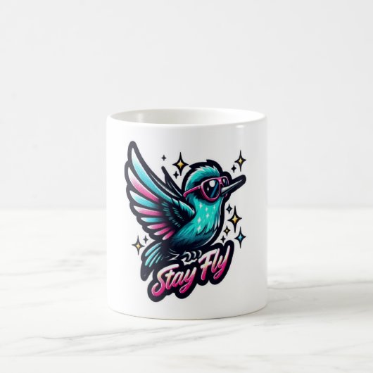 Bleibe Fly Motivierend Hummingbird-Tasse Kaffeetasse (Mittel)
