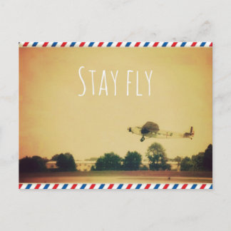Bleibe Fly Postkarte