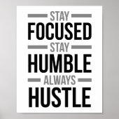 Bleibe Focused Bleibe Humble Poster (Vorne)