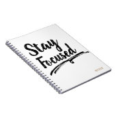 BLEIBE FOCUSUSWORD Office Typografy Personalisiert Notizblock (Rechte Seite)