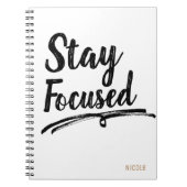 BLEIBE FOCUSUSWORD Office Typografy Personalisiert Notizblock (Vorderseite)