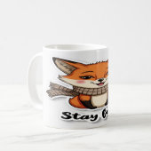 Bleibe Foxy - spielerisches und sicheres Angebotsd Kaffeetasse (Vorderseite Links)