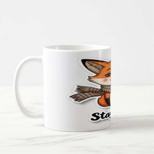 Bleibe Foxy - spielerisches und sicheres Angebotsd Kaffeetasse (Links)