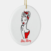 Bleibe fröhlich keramik ornament (Rechts)