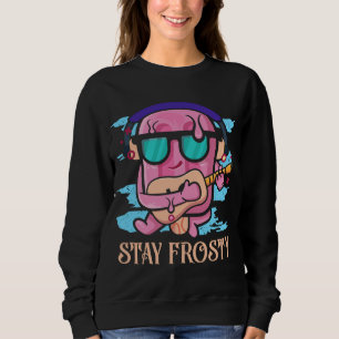 Bleibe Frosty Eat Popsicle Sweet Dessert Popsicle Sweatshirt