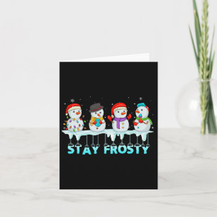 Bleibe Frosty Fun Weihnachten Cool Snowman Frauen  Karte