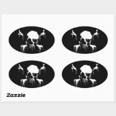 Bleibe Frosty Ovaler Aufkleber (Blatt)