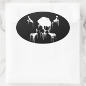 Bleibe Frosty Ovaler Aufkleber (Tasche)