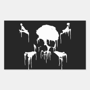 Bleibe Frosty Rechteckiger Aufkleber