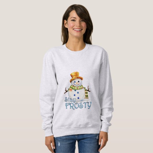 Bleibe Frosty Snowman Sweatshirt (Vorne ganz)