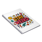 Bleibe Funky Retro Doodle Notebook Notizblock (Rechte Seite)