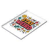 Bleibe Funky Retro Doodle Notebook Notizblock (Linke Seite)