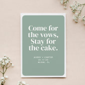 Bleibe für die Cake Funny Wedding Save the Date Einladung