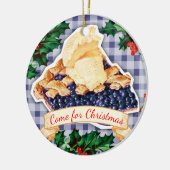 Bleibe für die Weihnachtsdekoration des Heidelbeer Keramik Ornament (Links)