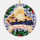 Bleibe für die Weihnachtsdekoration des Heidelbeer Keramik Ornament (Hinten)