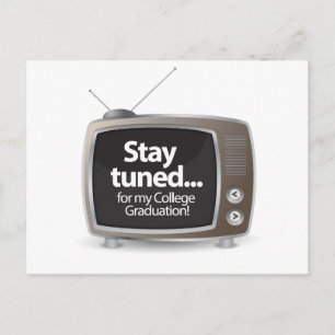 Bleibe für meinen Uni-Abschluß Ankündigungspostkarte