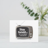 Bleibe für meinen Uni-Abschluß Ankündigungspostkarte (Stehend Vorderseite)