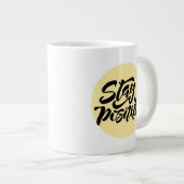 Bleibe Gelb Jumbo-Tasse (Vorderseite Rechts)