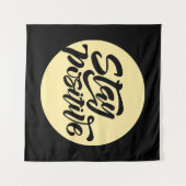 Bleibe Gelb Wandteppich (Vorderseite (Horizontal))