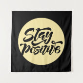 Bleibe Gelb Wandteppich (Vorderseite)