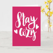 Bleibe gemütlich karte (Gelbe Blume)