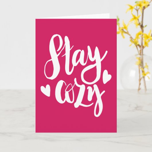 Bleibe gemütlich karte (Gelbe Blume)