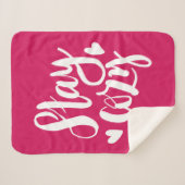 Bleibe gemütlich sherpadecke (Vorderseite (Horizontal))