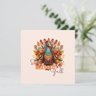 Bleibe gesegnet Y'all mit farbenfroher Türkei