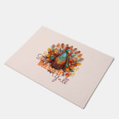 Bleibe gesegnet Y'all mit farbenfroher Türkei Fußmatte (Schrägansicht)