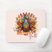 Bleibe gesegnet Y'all mit farbenfroher Türkei Mousepad (Mit Mouse)