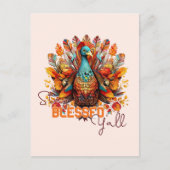 Bleibe gesegnet Y'all mit farbenfroher Türkei Postkarte (Vorderseite)