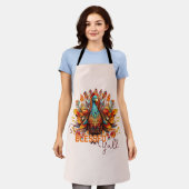 Bleibe gesegnet Y'all mit farbenfroher Türkei Schürze (Getragen)