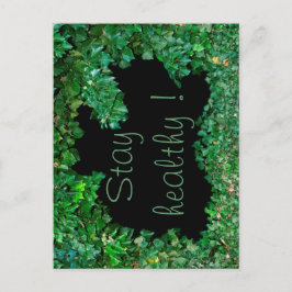 Bleibe gesund mit grüner Ivy Postkarte