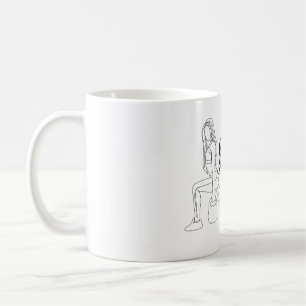 bleibe gesundes Motivationsdesign Kaffeetasse