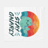 Bleibe Gnarly Niedlich Narwhal Narwhals Lover Fleecedecke (Vorderseite (Horizontal))