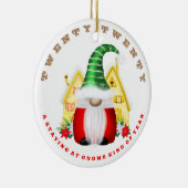 Bleibe Gnome Art of Year 2020 Niedliche Weihnachte Keramik Ornament (Rechts)