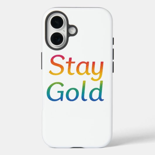Bleibe Gold iPhone Cover (Rückseite)