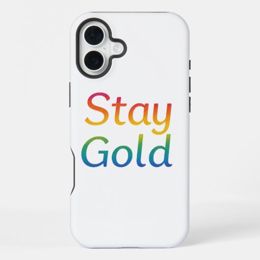 Bleibe Gold iPhone Cover Hülle (Rückseite)