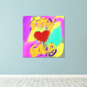 BLEIBE GOLD LEINWANDDRUCK (Insitu (Holzboden))