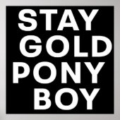BLEIBE GOLD PONY BOY POSTER (Vorne)