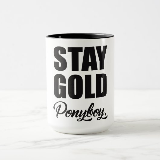 Bleibe Gold Ponyboy Kaffee Tasse (Zentrum)
