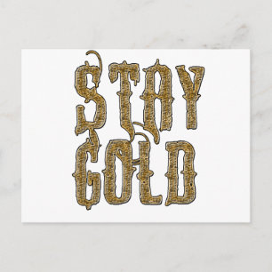 Bleibe Gold Postkarte
