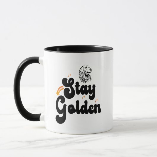 Bleibe Golden Groovy Retriever Dog Animal Pet Love Tasse (Links)