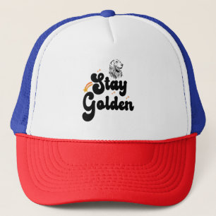 Bleibe Golden Groovy Retriever Dog Animal Pet Love Truckerkappe