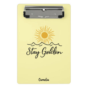 Bleibe Golden Mini Clipboard - Organisiert auf der Klemmbrett