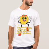 Bleibe Golden Retro T - Shirt - Positive Vibes 70e (Vorderseite)