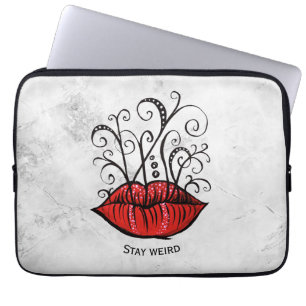 Bleibe Gothic Lips Tattoo Oddity Laptopschutzhülle