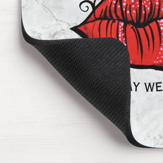 Bleibe Gothic Lips Tattoo Oddity Mousepad (Ecke)