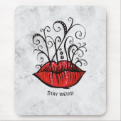 Bleibe Gothic Lips Tattoo Oddity Mousepad (Vorne)